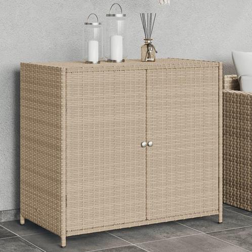 vidaXL Tuinkast 83x45x76 cm poly rattan beige, Tuin en Terras, Overige Tuin en Terras, Nieuw, Verzenden