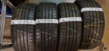 4x 215-45-17 Continental Zomer 6+7mm €45+€55 PST 215 45 17 beschikbaar voor biedingen