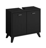 Wastafelkast Colima 60 x 28 x 54 cm Zwart Badkamerkast, Huis en Inrichting, Badkamer | Badkamermeubels, Verzenden, Nieuw, Wastafelkast