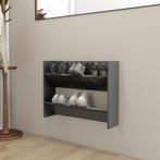 vidaXL Wandschoenenkast 80x18x60 cm bewerkt hout hoogglans, Huis en Inrichting, Verzenden, Nieuw