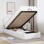 vidaXL Ottomaanse bed met matras 100x200cm kunstleer wit, Overige materialen, 100 cm, Eenpersoons, Verzenden