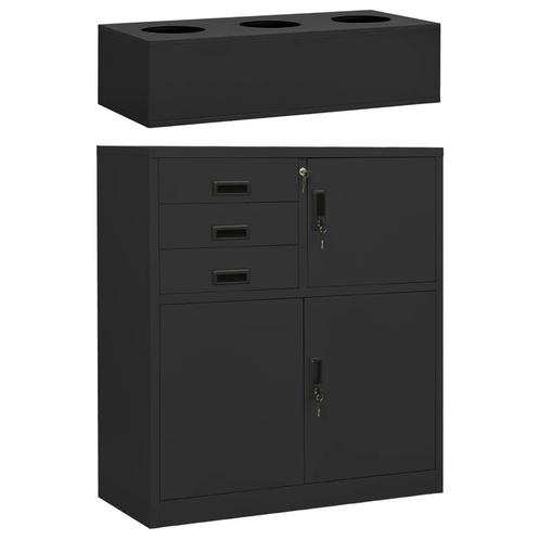 vidaXL Kantoorkast met plantenbak 90x40x125 cm staal, Huis en Inrichting, Kasten | Overige, Nieuw, Verzenden