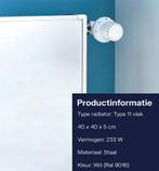 Plieger Compact Paneelradiator Type 11 Vlak - 40 cm x 40 cm, Verzenden, Zo goed als nieuw