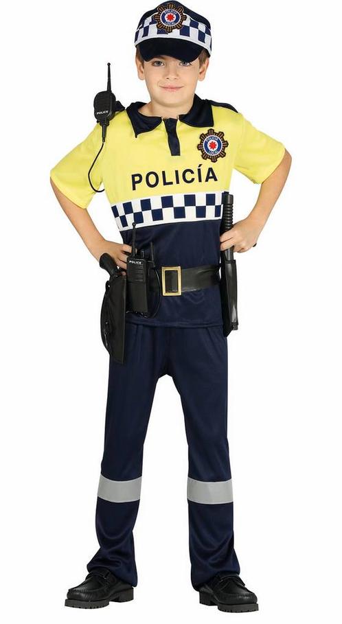 Politie Kostuum Kind Geel, Kinderen en Baby's, Carnavalskleding en Verkleedspullen, Nieuw, Verzenden