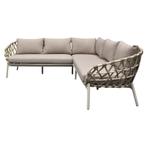 Montreal hoekbank loungeset 2 delig taupe rope, Tuin en Terras, Tuinsets en Loungesets, Ophalen of Verzenden, Nieuw