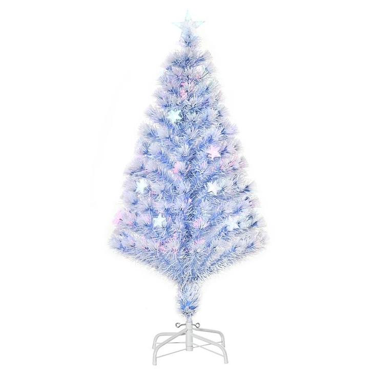 Kunstkerstboom Met 3 LED-lampjes Kerstboom PVC Metaal Wit +, Diversen, Kerst, Nieuw, Verzenden