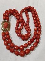 Halsketting - 18 karaat Geel goud Bloedkoraal - Bloedkoraal, Nieuw