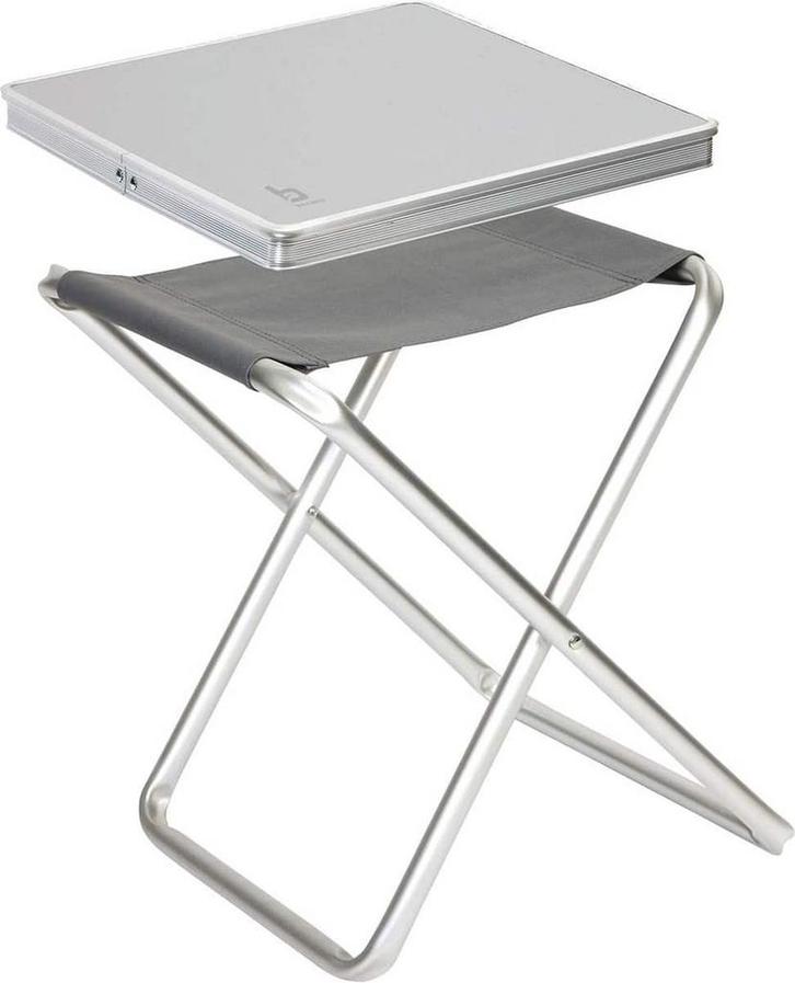 Bo-Camp - Krukje + oplegblad - Inklapbaar - Grijs, Caravans en Kamperen, Kampeeraccessoires, Zo goed als nieuw, Ophalen of Verzenden