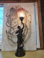 Hippolyte François Moreau (1832 - 1927) - Lamp - Spelter,, Antiek en Kunst