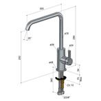Keukenmengkraan Hotbath Ace Met draaibare uitloop 29 cm, Doe-het-zelf en Verbouw, Sanitair, Ophalen of Verzenden, Nieuw