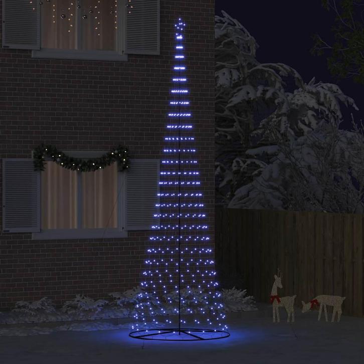 vidaXL LED Kerstboom met 550 LED Blauw 160 x 160 x 500 cm, Diversen, Kerst, Nieuw, Verzenden