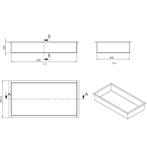 Wiesbaden Demis Inbouwnis - 30x60x10cm - Geborsteld Brons, Ophalen of Verzenden, Nieuw, Rvs