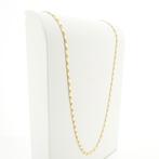 Gouden gesloten Figaro schakel ketting | 57 cm, Sieraden, Tassen en Uiterlijk, Kettingen, Ophalen of Verzenden, Gebruikt, Overige kleuren
