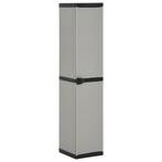 vidaXL Tuinkast met 3 schappen 34x40x168 cm grijs en zwart, Verzenden, Nieuw