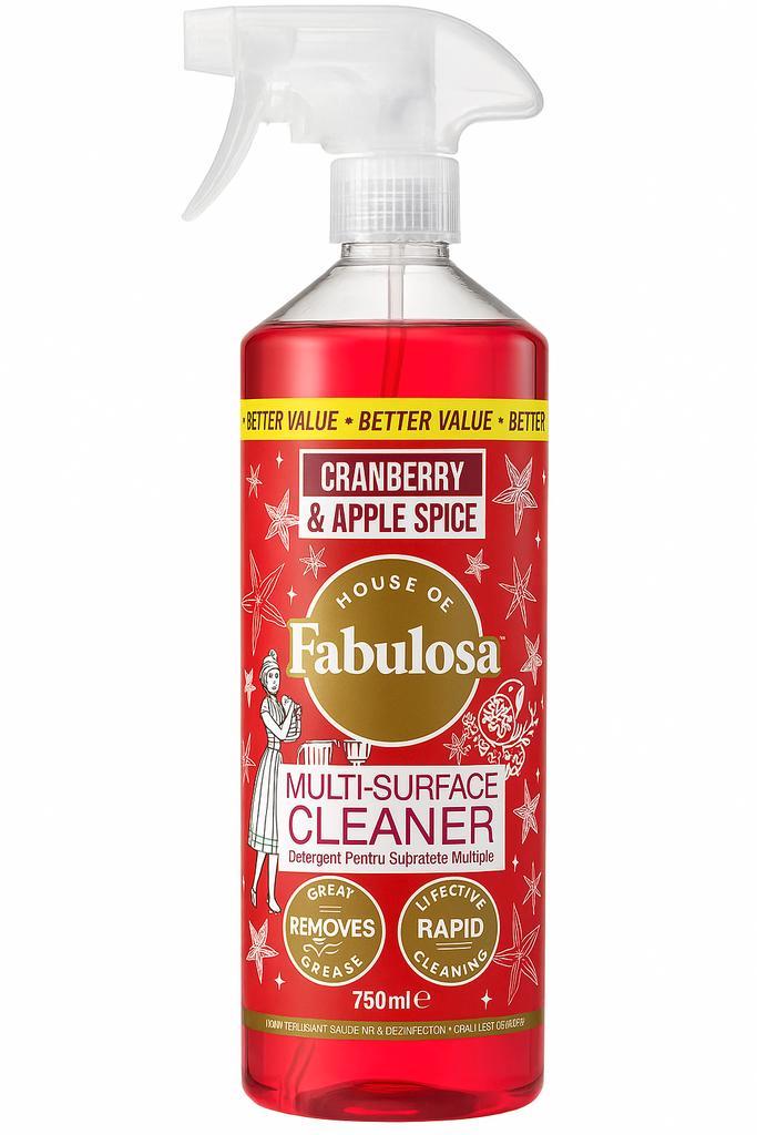 Fabulosa Multi-Purpose Spray Christmas Cranberry & Apple, Huis en Inrichting, Schoonmaakartikelen, Verzenden