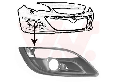 BUMPER GRILL VOOR OPEL ASTRA J 2009-2015 1223290, Auto-onderdelen, Carrosserie en Plaatwerk, Nieuw, Ophalen of Verzenden
