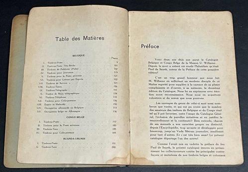 België 1942 - U. Williame - Catalogue Belgique et Congo, Postzegels en Munten, Postzegels | Europa | België