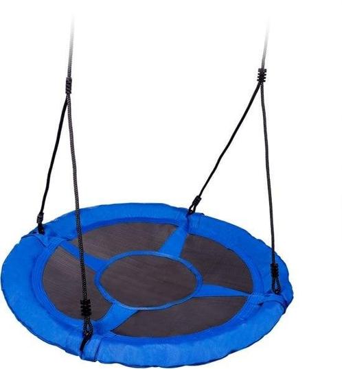 Nestschommel blauw van 600D polyester 95 cm diameter scho..., Kinderen en Baby's, Speelgoed | Buiten | Speeltoestellen, Nieuw