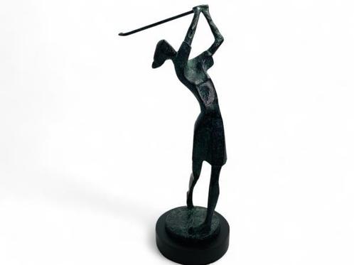 Veiling - Modern Bronzen Beeld De Golfer, Verzamelen, Beelden en Beeldjes