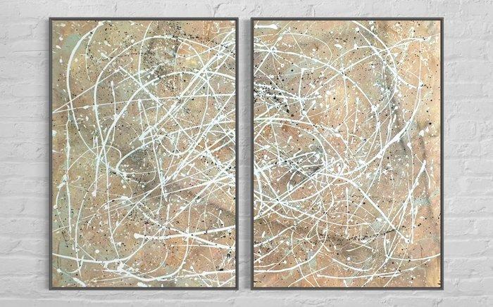 MiLo - Diptych, Antiek en Kunst, Kunst | Schilderijen | Modern