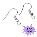 Fako Bijoux® - Oorbel Haakjes - Staal Kleurig - 100 Stuks, Verzenden, Nieuw