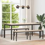 vidaXL Bank Naturel 160 x 35 x 45 cm Massief grenenhout, Huis en Inrichting, Banken | Bankstellen, Verzenden, Nieuw, Hout