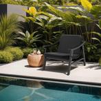 Wicker fauteuil Treviso, houten frame en kussen - zwart, Tuin en Terras, Verzenden, Nieuw