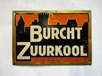 Burcht Zuurkool - Reclamebord - Tin Metaal