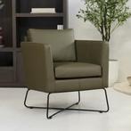 Leren fauteuil Crossover - Toledo Olive, Nieuw, Ophalen of Verzenden, 50 tot 75 cm, Leer