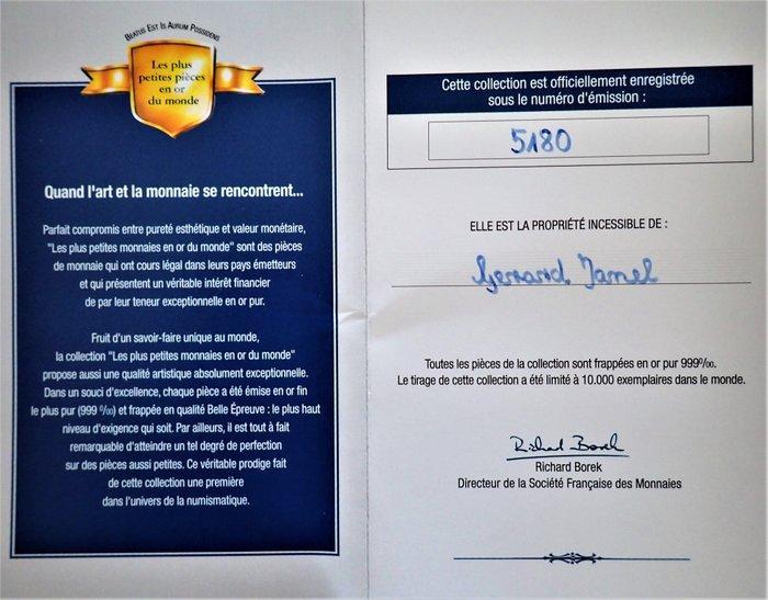 Wereld. Collection complète 37 x The Smallest Gold Coins of, Postzegels en Munten, Munten | Europa | Niet-Euromunten