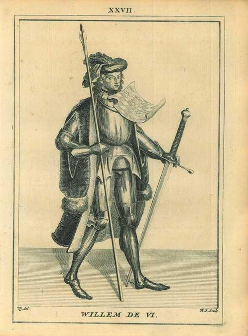 Portrait of William II, Duke of Bavaria, Antiek en Kunst, Kunst | Etsen en Gravures
