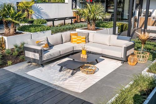 GI Realdo loungeset (5-delig) - Carbon black/Zand, Tuin en Terras, Tuinsets en Loungesets, Loungeset, Nieuw, Overige materialen