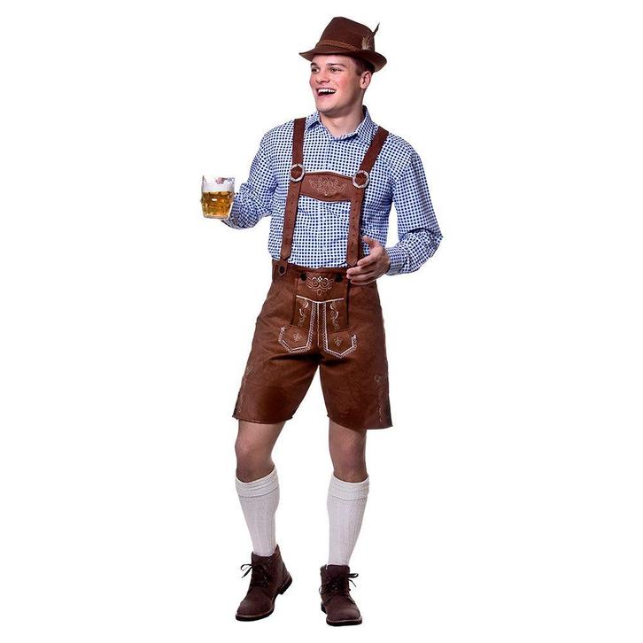 Lederhosen Faux Suede, Hobby en Vrije tijd, Feestartikelen, Verzenden