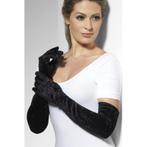 Lange zwarte gala handschoenen - Party handschoenen, Hobby en Vrije tijd, Feestartikelen, Verzenden, Nieuw