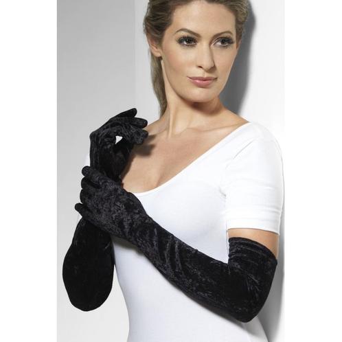 Lange zwarte gala handschoenen - Party handschoenen, Hobby en Vrije tijd, Feestartikelen, Verzenden