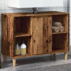 vidaXL Badkamerkast 80x33x60 cm bewerkt hout oud houtkleurig, Verzenden, Nieuw