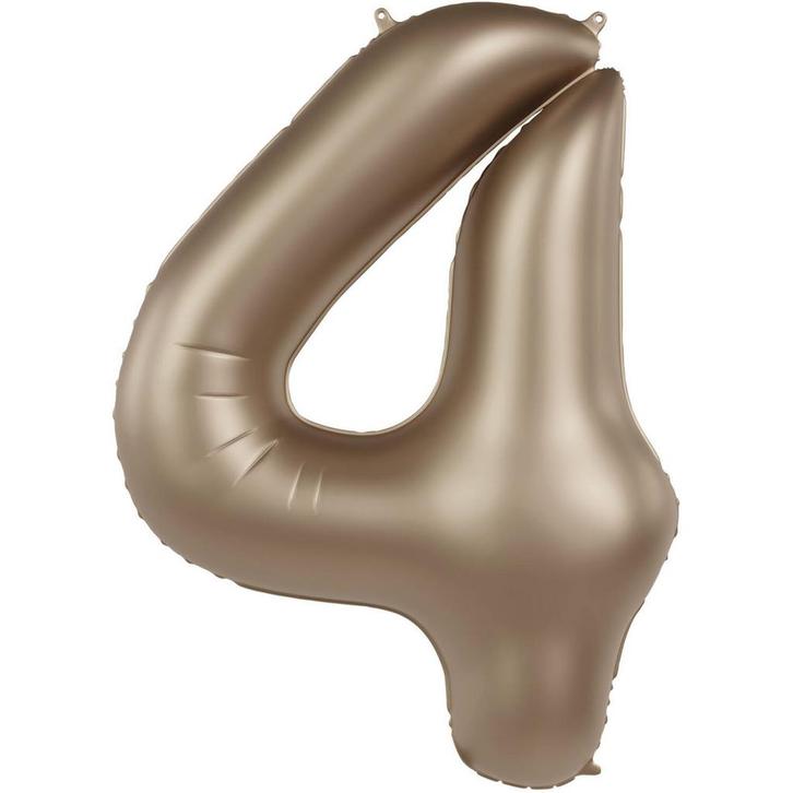 4 Jaar Cijfer Ballon Goud 86cm, Hobby en Vrije tijd, Feestartikelen, Nieuw, Verzenden