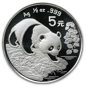 Chinese Panda 1/2 oz 1994, Postzegels en Munten, Munten | Azië, Oost-Azië, Losse munt, Zilver, Verzenden