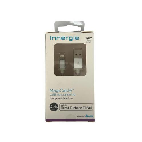 Innergie MagiCable USB to Lightning 15cm voor Iphone/Ipad, Telecommunicatie, Mobiele telefoons | Telefoon-opladers, Nieuw, Apple iPhone