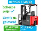 Heftruck | 1500 kg | 3-wiel | 4.5M Triplex Freelift | Li-ion, Heftruck, 1000 tot 2000 kg, Elektrisch, Verzenden