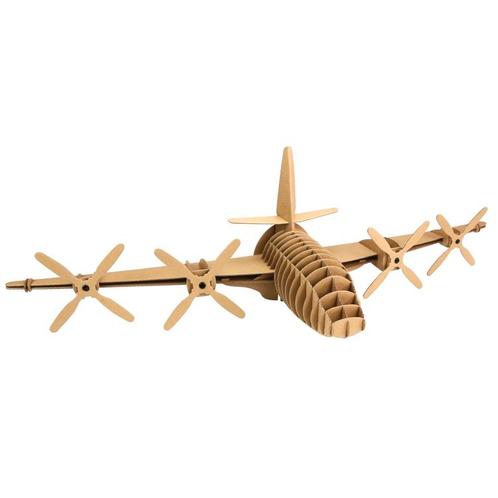 3D Model Karton Puzzel - Vliegtuig Turboprop Wanddecoratie -, Hobby en Vrije tijd, Knutselen, Nieuw, Ophalen of Verzenden