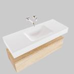 Badkamermeubel AQS Ibiza 120 cm Washed Oak Solid Surface, Huis en Inrichting, Badkamer | Badkamermeubels, Ophalen of Verzenden
