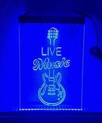 Live muziek neon bord lamp LED verlichting reclame lichtbak, Verzamelen, Verzenden, Nieuw