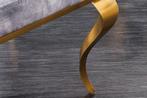 Elegante stoel MODERN BAROK grijs fluweel met gouden, Ophalen of Verzenden, Nieuw