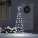 vidaXL LED Kerstboom met Grondspiesjes Koudwit 250 cm IJzer, Diversen, Kerst, Verzenden, Nieuw