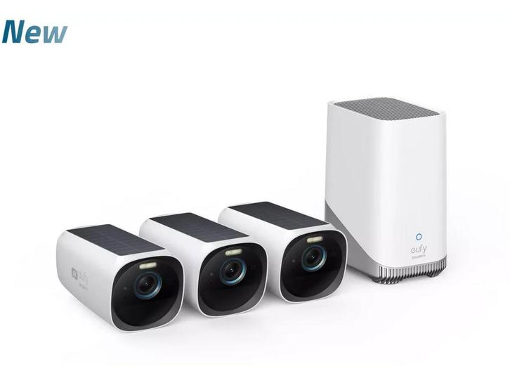 eufy S330 - eufyCam 3 - 4K resolutie - 3-Cam Kit, Audio, Tv en Foto, Videobewaking, Nieuw, Verzenden