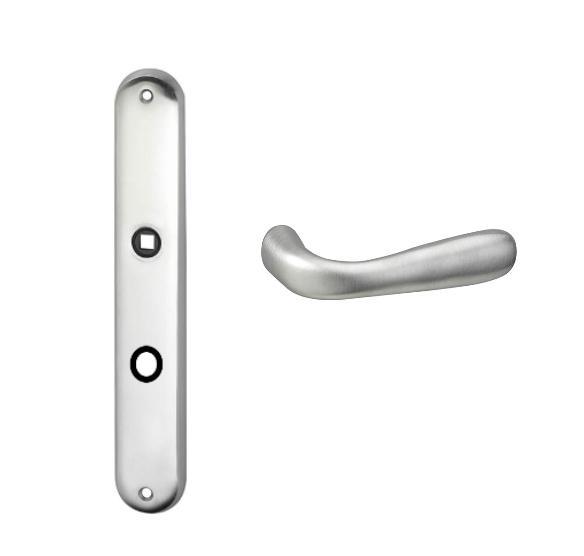 IMPRESSO DUDLEY WC63/8 OVALE SCHILD MET DEURKRUK CHROOM MAT, Doe-het-zelf en Verbouw, Hang- en Sluitwerk, Chroom, Ophalen of Verzenden