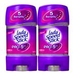 Lady Speed Stick Pro 5 in 1 Deodorant Gel Stick - 2 x 65g