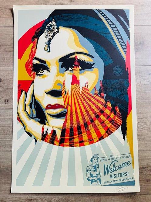 Shepard Fairey (OBEY) (1970) - Target Exceptions, signed, Antiek en Kunst, Kunst | Tekeningen en Foto's