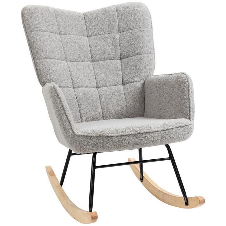 TRUUSK Schommelstoel Accentstoel - Berbervlies - Draagvermog, Huis en Inrichting, Fauteuils, Nieuw, Verzenden